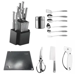 Messerstahl 28-Pieces Deluxe Stainless Steel Kitchen Knife Set - Lifetime Guarantee