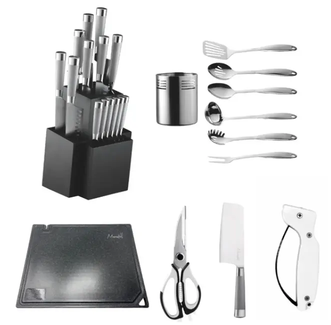Messerstahl 28-Pieces Deluxe Stainless Steel Kitchen Knife Set - Lifetime Guarantee