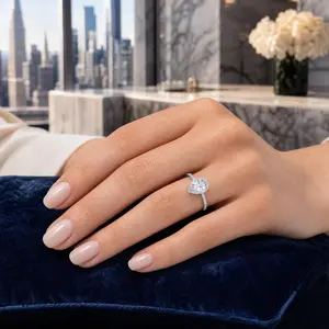 Viral Moissanite Promise Ring for Her • Adjustable Eternity Band • Passes Diamond Tester Non Tarnish Anniversary Jewelry Gift