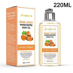 Turmeric Body Nourishing Oil 220ml Infused with Oriental Botanicals for Hydration and Skin Health Moisturizing and Nourishing Formula with Delightful Scent