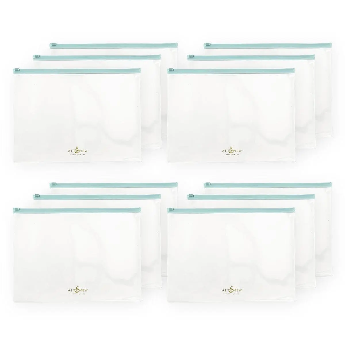 Blue Zip 'n' Keep Pouches Bundle (12 pcs)