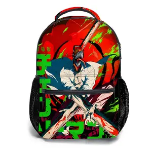 Chainsaw-Man-Backpacks for Girls, Cute School Backpack for Girls Boys, Aesthetic Bookbag for Teens, Lightweight Classic Backpack for Travel, Work, Picnic A-33