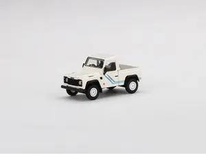 Land Rover Defender 90 Pickup - White Limited Edition (Mini GT) Diecast 1:64 Scale Model - True Scale Miniatures MGT00338