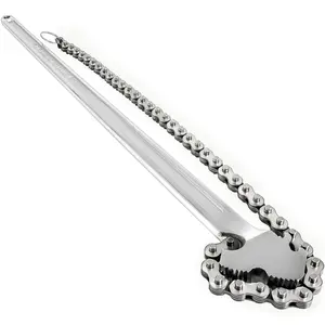 fathersdaygift  VEVOR 24inch Chain Wrench Carbon Steel Chain Pipe Wrench Heavy Duty 6.7 inch Diameter Capacity Chain Strap Filter Wrench