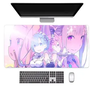 R-Re Zero Anime Mouse Pad, Keyboard Mat, Kawai Re:Zero Manga Playmat, Re:Zero Characters Anime Desk Mat For Computer Accessories, Gift For Gamer