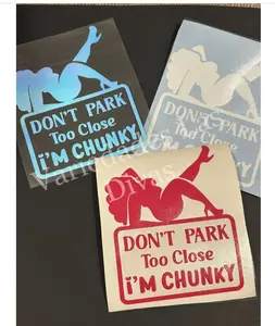 Thick Bumper Sticker Set for Women's Car Windows - Don't Park Too Close
