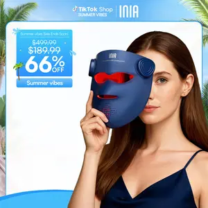 INIA GLOW 940 nm 4D LED Mask – Dual NIR 940 + 850 nm Deep Penetration for Deeper Repair, Visible Lift & Lasting Radiance, 4D Fit for Jawline Lift & Firm, Cooling Therapy, Wireless Comfort, Mother's Day Special Gift