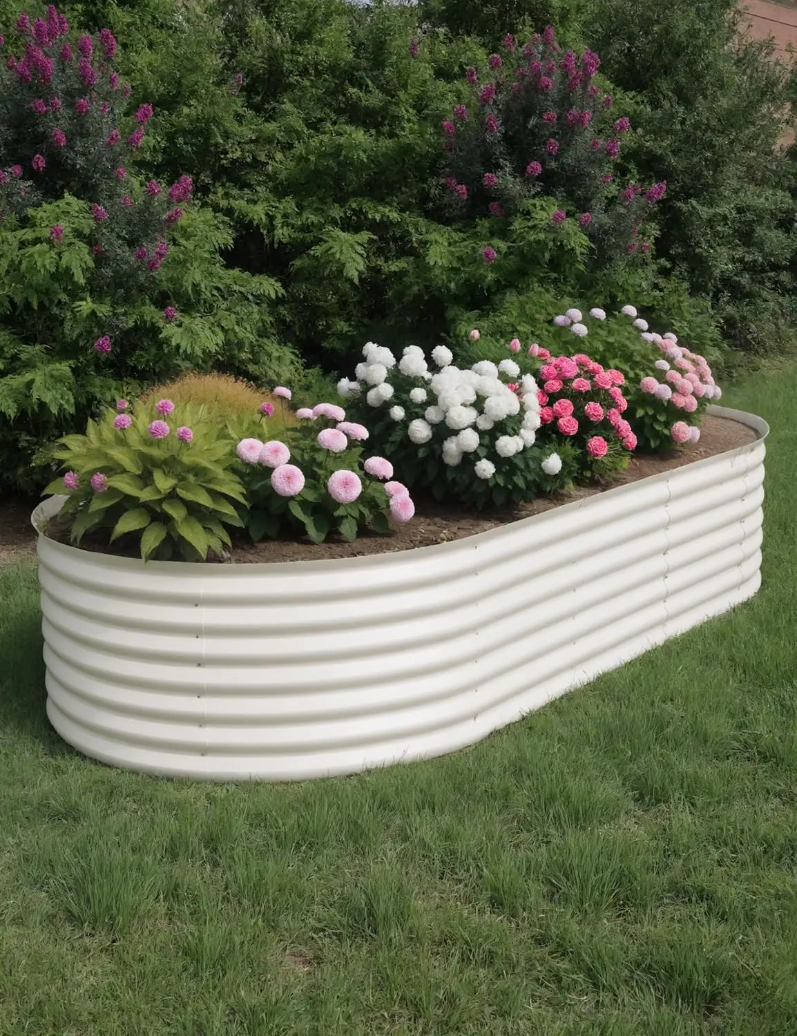 2Pcs Beige Galvanized Steel Raised Planter Beds - 10x4x1.5FT Outdoor Metal Planter Boxes, Durable, Easy Assembly for Gardening, Home Supplies, Home Decor