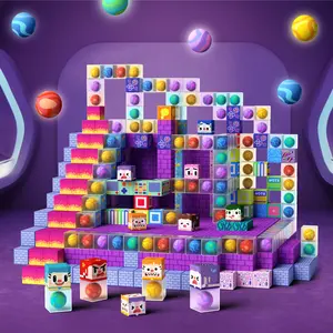 GobiDex STEM Game-based Mood Matrix Magnetic Blocks 100PCS Creative Toy Set in Gift Package for Kids Age 3+ with Colorful Characters and Vibrant Designs