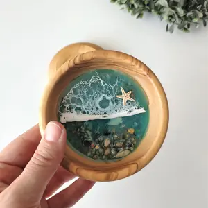 The sea world in the bowl: Handmade ocean bowl decorations and ornaments, a miniature beach world