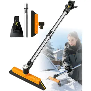 Snow Broom for  - Upgraded 35" Etendable Snow Remover, Heavy Duty Snow Scraper & Ice Scraper with  Grip - Pivoting  Snow Brush for , SUVs, Windshield