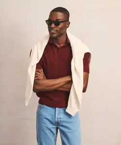 Lightweight Cashmere Short Sleeve Polo