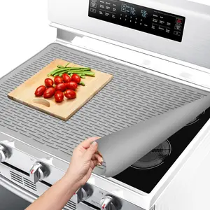 Stove Top Covers for Electric Stove - Silicone Stove Cover Mat 28"*20" - Heat Resistant Cook Top Cover, Waterproof Flat Oven Mat for Kitchen Induction Cooker