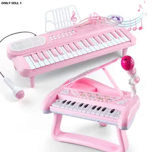 Girls Piano Toy, Electronic Keyboard, Music Enlightenment Gift, Includes Microphone & Sheet Music, Ideal for 3-6 Year Olds