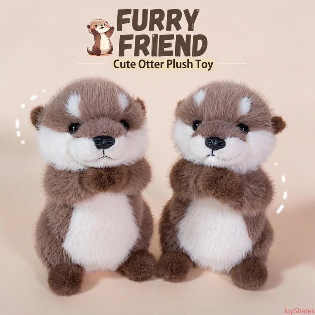 Cute Sea Otter Plush Doll, Soft Fluffy Stuffed Animal Toy, Skin-Friendly Fabric, Fine Stitching, Comfortable Touch, Ideal For Home Decor & Daily Companion, Mood Relief, Simple Practical Gift For All Ages
