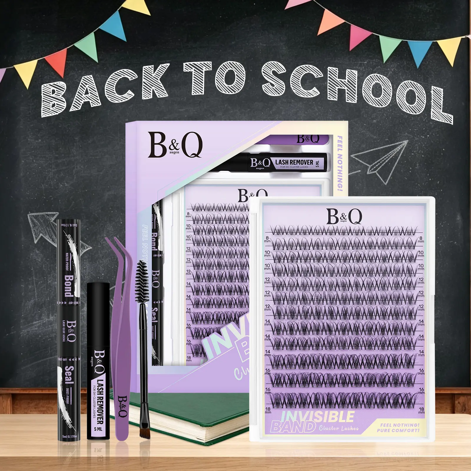 Breeze Kit l B&Qaugen Spider Cluster Lashes, Super Soft Thin Band,Natural Voluminous Look for Daily Wear,Waterproof Pool Proof,Beginner Friendly Eyelashes Extensions  #tiktokshopbacktoschool