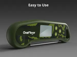 CHARMETER 0.5-Second Instant-Read Meat Thermometer High-Precision Digital Food Thermometer Features a large display screen Waterproof kitchen thermometer ideal for grilling, roasting, brewing.