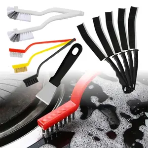 11Pcs Crevice Cleaning Brush Set,Hard Bristle Cleaning Supplies for Kitchen,Bathroom,Corner,Grout,Sink,Cup,Teapot,Bottle,Blender nontoxic  cleaning  supplies gift