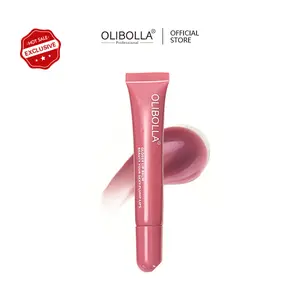 [OLIBOLLA Official] Peptide Lip Treatment: High-Shine Plumping Lip Glow Oil for Glazed Glass Lips, Hydrating & Nourishing Lip Gloss, Non-Sticky Finish