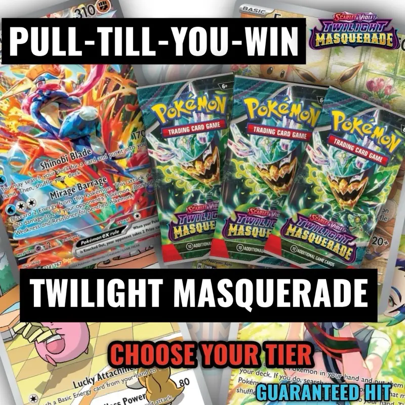 PULL-TILL-YOU-WIN- POKEMON TWILIGHT MASQUERADE Booster Packs *LIVE RIP*