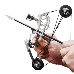 8.86-inch Stainless Steel Mini Composite Bow Set with Small Arrows for Beginner Archery Practice Entertainment and Fun Gift Ideal for Archery Enthusiasts