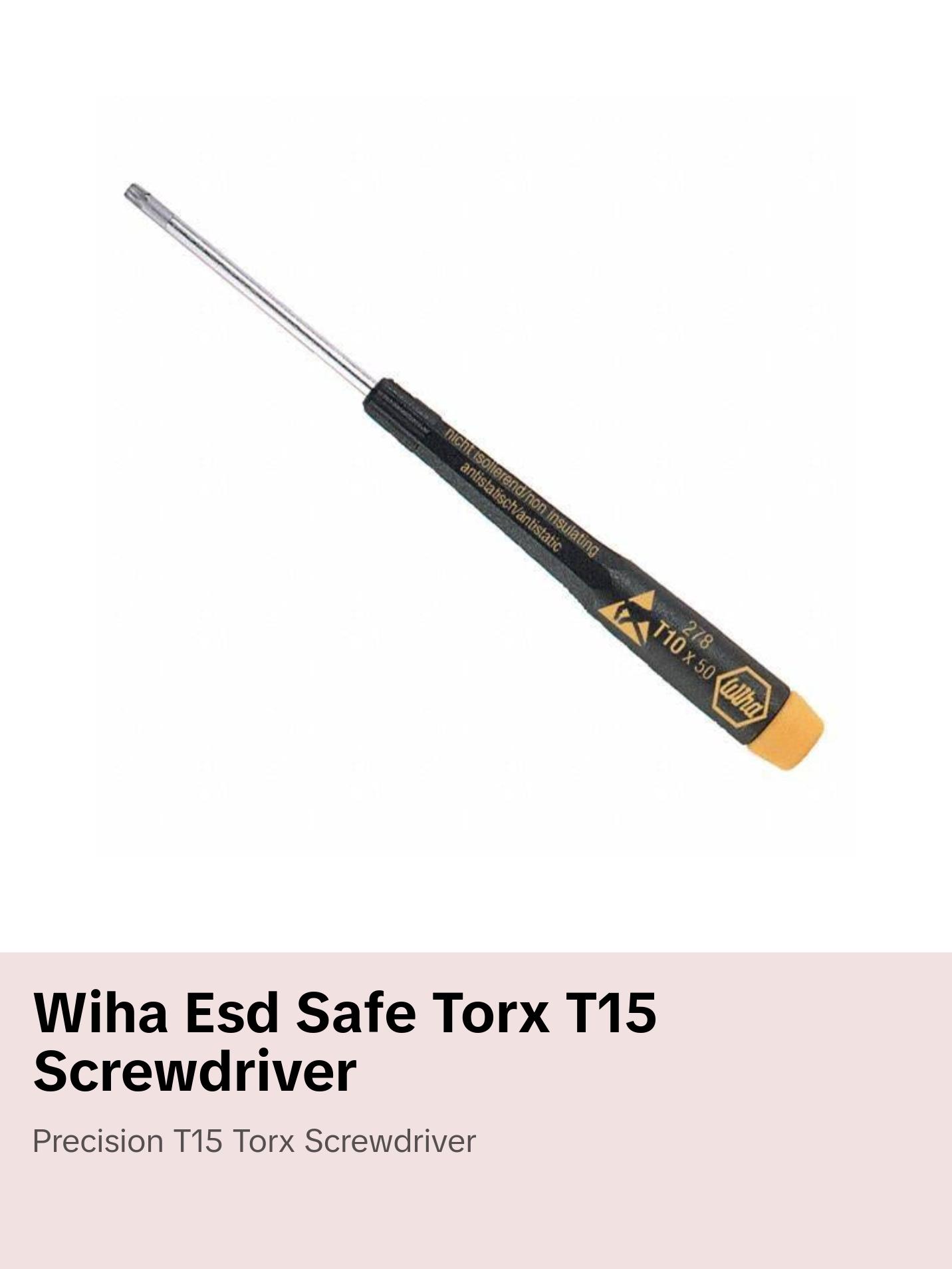 Wiha Tools 27841 ESD Safe Screwdriver TORX® T15, L.170 mm