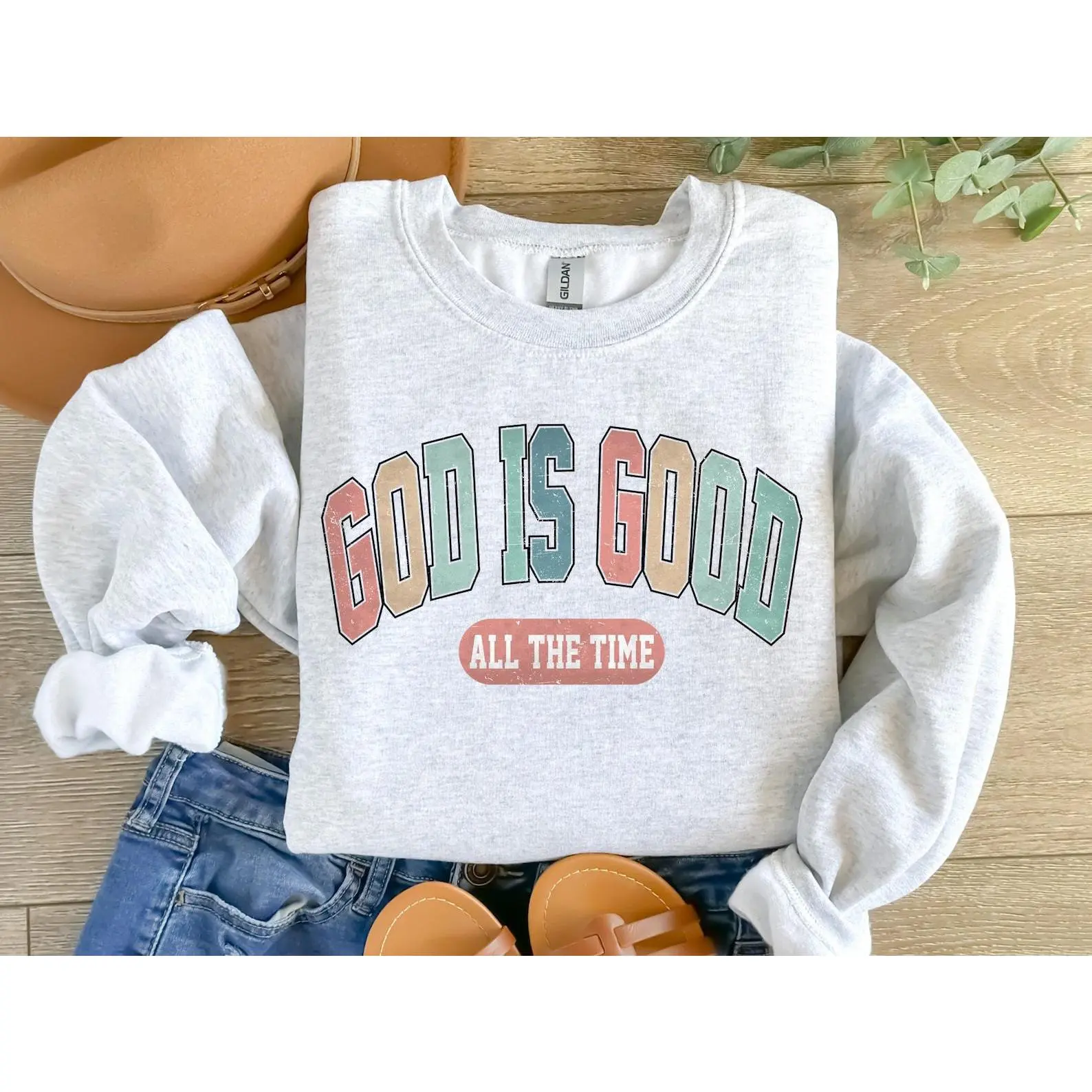 God Is Good All The Time Sweatshirt, Religious Shirt, God Is Good Christian Unisex Shirt, Faith Shirt, Jesus Hoodie, Bible Verse Crewneck Sweater