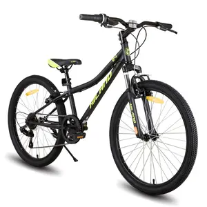HILAND 24 Inch Mountain Bike Age 7-15 Years Old Front Suspension Fork Kids' Bicycles Multiple Colors bmx