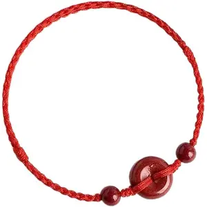 Handcrafted Red String Devil Eye Protection Bracelet, Traditional Kabbalah, Adjustable Red String Talismane Jewelry for Couples, Good Luck and Energy Shield