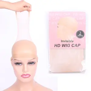 QTHAIR 2 pieces Skin Like HD Human Hair Wigs Cap, Lace Wig Cap