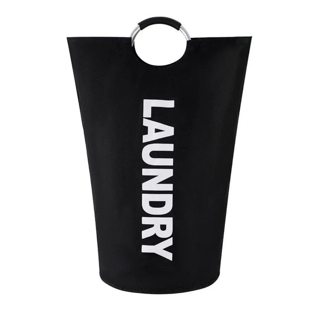 90L Large Oxford Waterproof Soft Laundry Bin - Freestanding Tall Foldable Clothes Hamper, Collapsible Black Home Storage Solution, Foldable Laundry Hamper(90L）