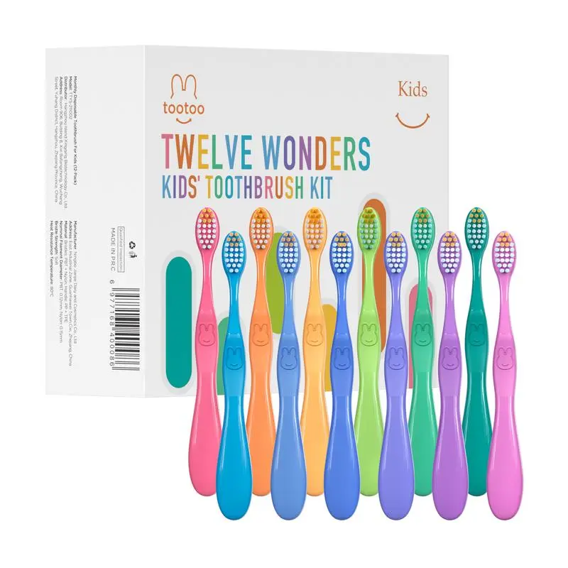 Twelve Wonders Soft Bristle Baby Toothbrush Set – Complete 12-Pack for Gentle and Comfortable Oral Care