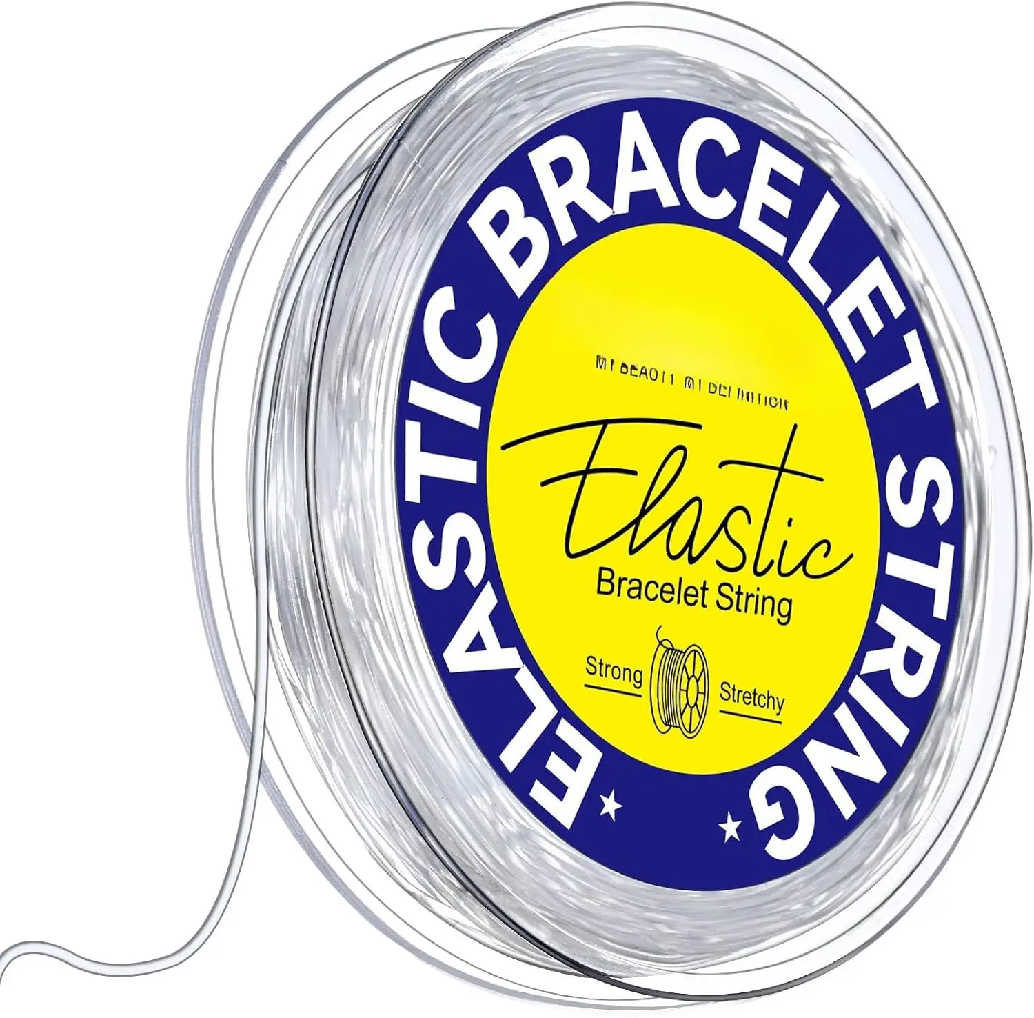 1mm Elastic Bracelet String Cord,  Stretch Bead Cord for Bracelets  Making, Clear Stretchy Elastic String for Beading, Transparent Thread for Bracelet Necklace Making