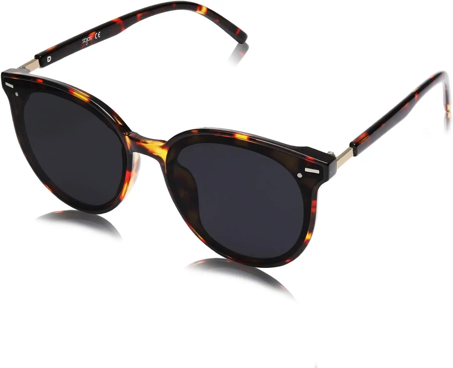 Elevate Your Style with SOJOS Chic 2025 Women's Retro Round Sunglasses - Large Frame SJ2067 in Trendy Leopard Print
