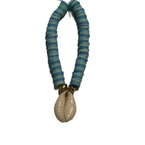Extra Small Blue Sea Shell Bracelet with Unique Design and Natural Shell Accent