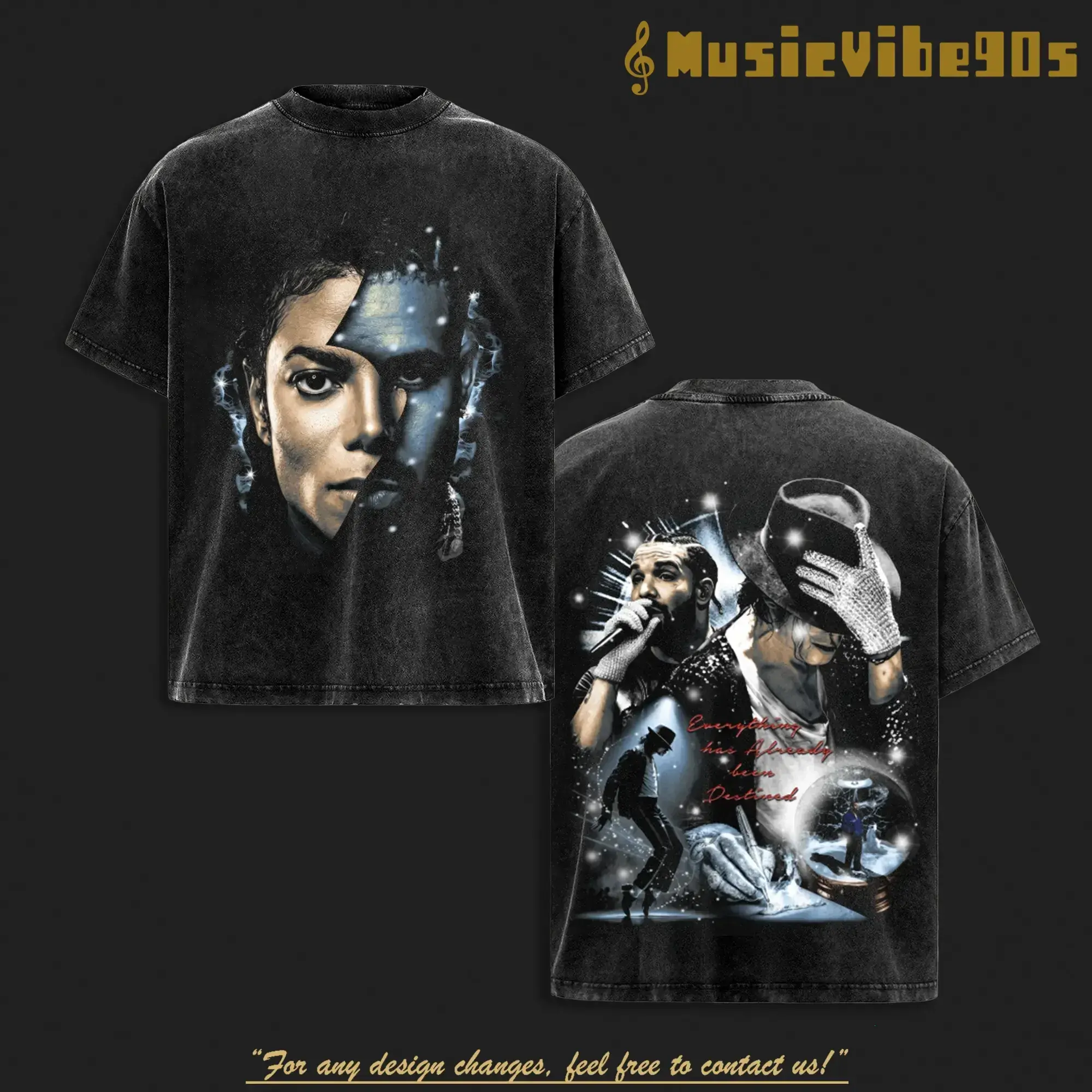 Retro Drake x Michael Jackson T-Shirt Acid Wash Oversized, Freeze The World ICEMAN Album Merchandise, Glitter Sparkle Glove Graphic Hip Hop Merch, Retro OVO Owl Icon Streetwear Heavyweight Cotton Tee Rap Music Fan Clothing
