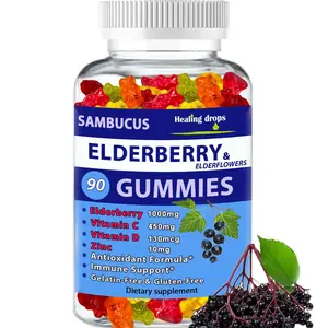 Elderberry Gummies with Zinc Vitamin C D – Sambucus Elderberry Gummies for Kids