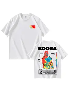 B2O T-shirts Men Fashion BOOBA Printed Short Sleeve T Shirt Women Casual Harajuku StreetwearTops