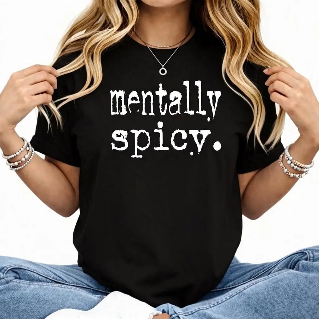 Women's Casual Short-Sleeve Round Neck Fitted T-Shirt - Criss-Cross Design Mental Health Awareness Digital Print Top for Anxiety Support, Shortsleeve Criss-Cross Women's T-Shirts summerwins