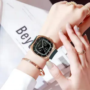 【Holiday Haul】Casual Stylish Open Dial Watch  New Year Gift Silicone Strap, Luminous, Perfect for All Occasions