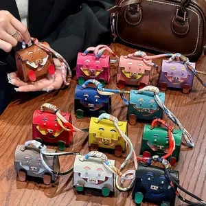 Mini Tiny PU Leather Handbag Decoration Pendant Bag For Airpods 4 3 2 Pro 2 For Galaxy Buds 3 3Pro 2 2Pro/Buds FE Headphone Case