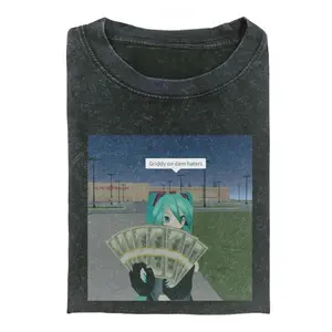 Miku Griddy on Dem T-Shirt, Funny Hatsune Shirt, Meme Graphic Tee, Miku Fan Gift, Menswear Top, Womenswear Top, for Women