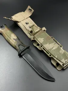 Camo Belt Knife with Quick-Release System & Secure Sheath – All-Terrain Ready for Camping & Hiking