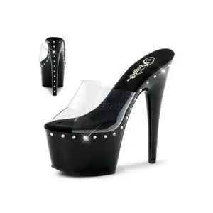 Rhinestone Slip On Stiletto Heels