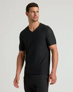 Men's Active V-Neck Performance T-Shirt — Breathable Stretch Workout Tee with Moisture-Wicking Fabric, Anti-Odor Technology, and Athletic Fit for Training and Everyday Wear