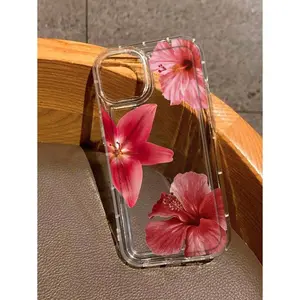 Flower Realistic Lily Print Clear Case Compatible With IPhone