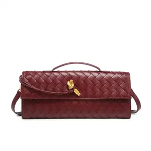 Woven Purse for Women Evening Clutch Woven Leather & Suede Handbags Crossbody Bag Suede Purse Formal Evening BagFor Mom