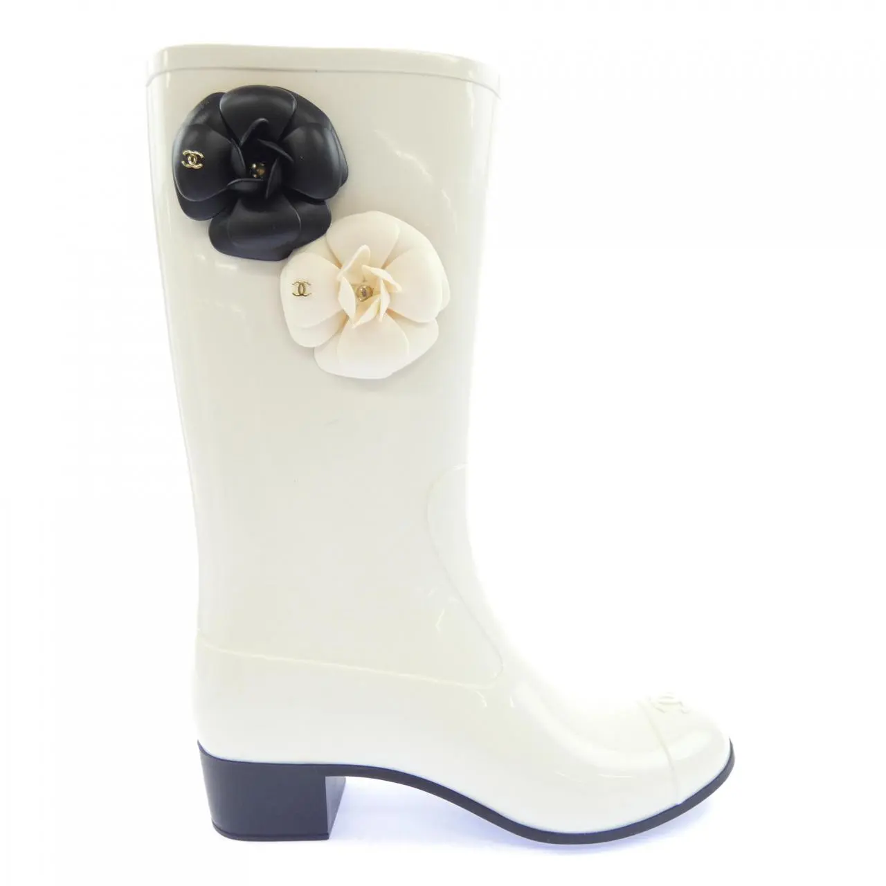 Pre-owned CHANEL Rubber Small Leather Goods Rain Boots