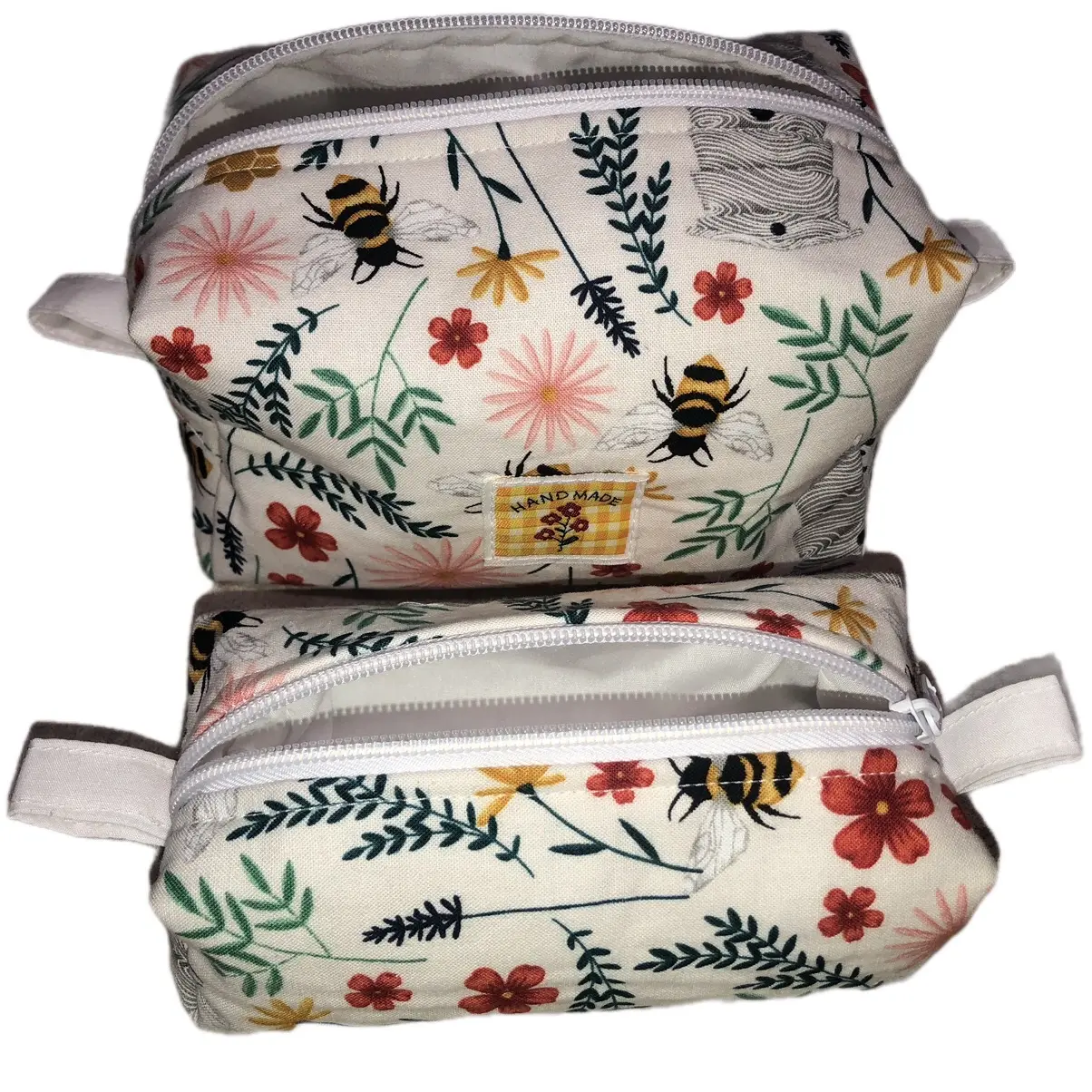 Handmade Cosmetic Bag Set - Made with High Quality Cotton, Ideal for Everyday Use