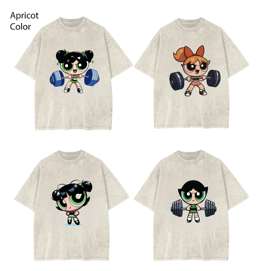 Bubleess #Powerpuffff Girls Gym Shirt, Graphic Gym Top, Gym Shirt Women, For Men, Full Size